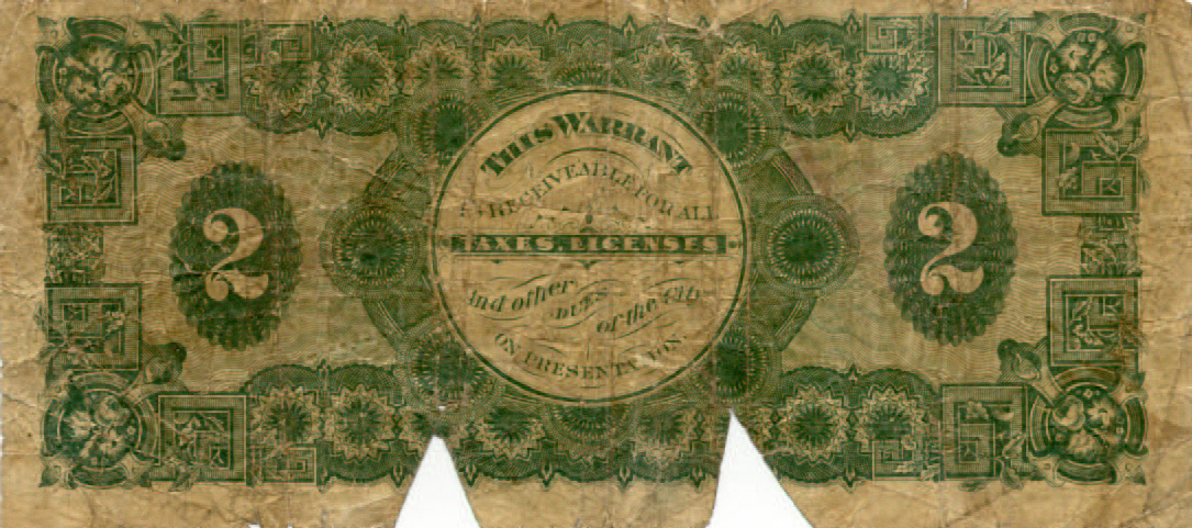 $2 G-1298 T1 City Chattanooga 1874 back